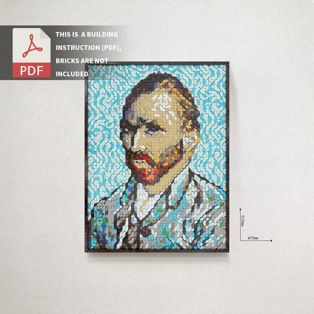 Pop style pixel art-Vincent Willem van Gogh