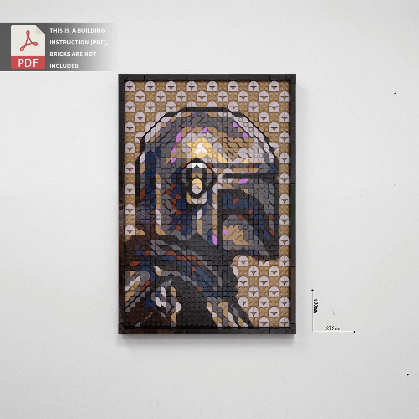 Pop style pixel art-mandalorian