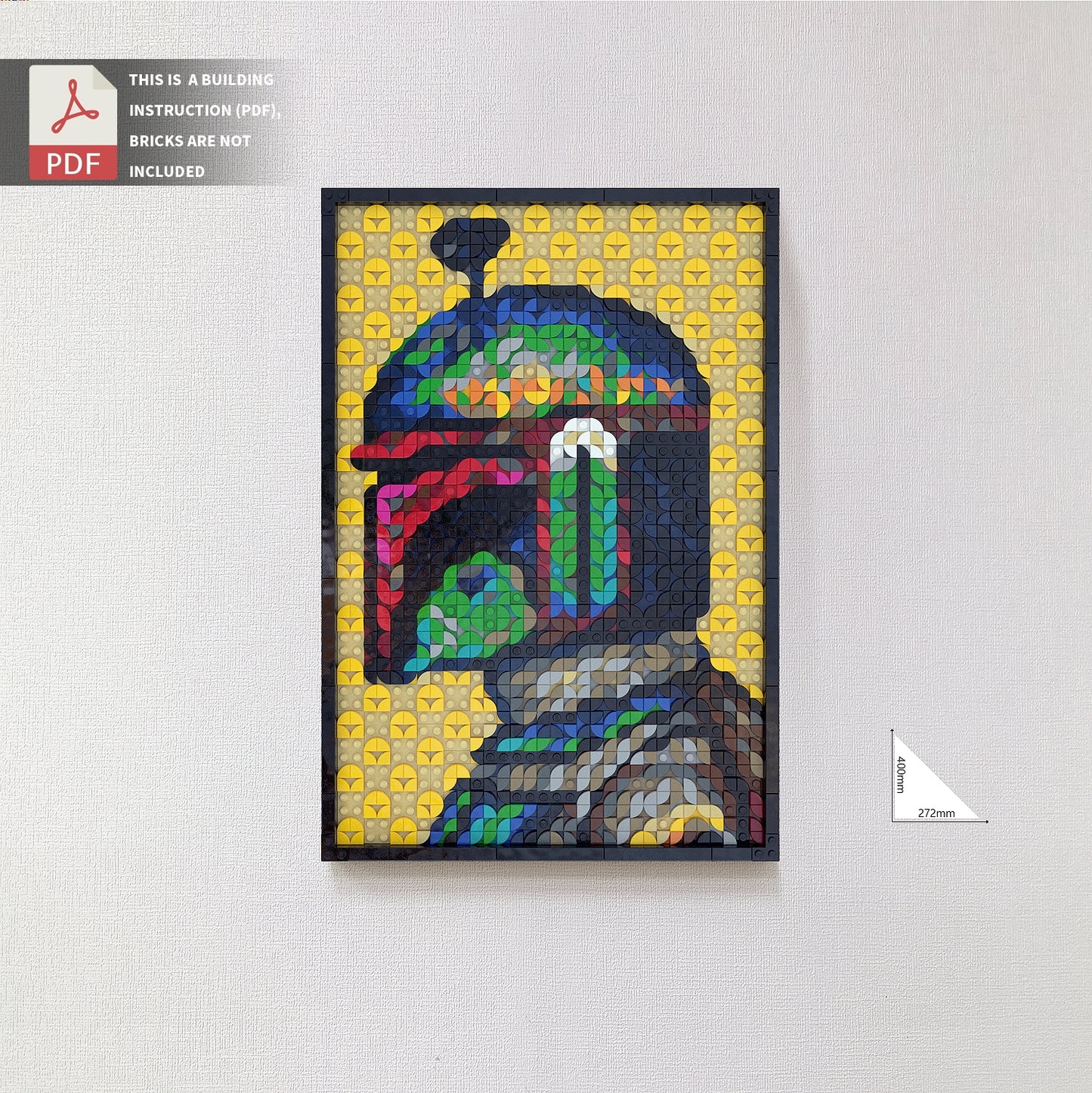 Pop style pixel art-boba fett