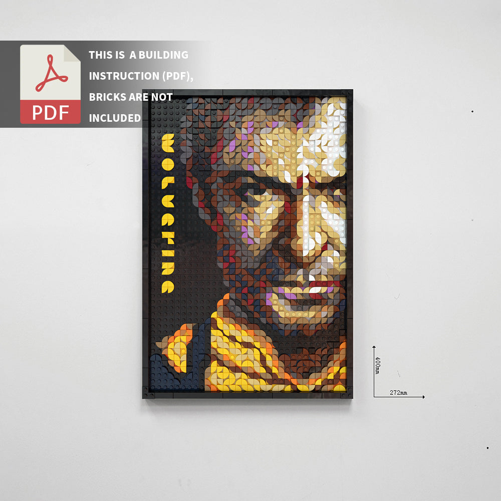 Pop style pixel art-Wolverine