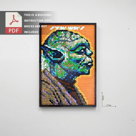 Pop style pixel art-Master Yoda